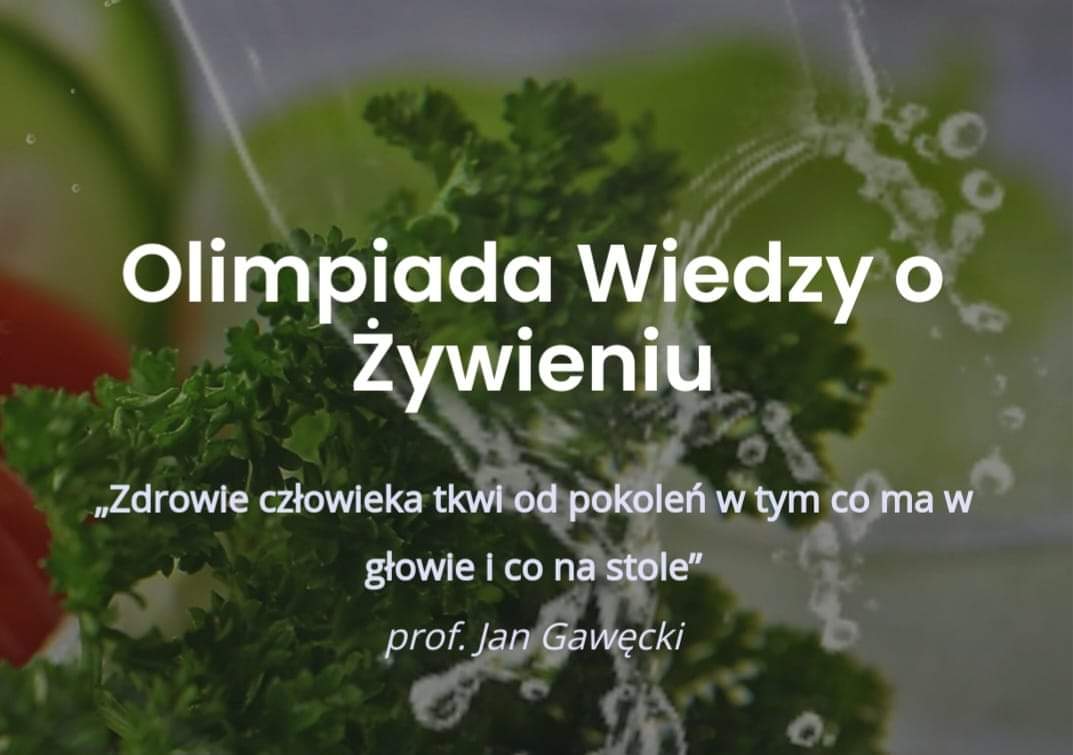Olimpiada Wiedzy o Żywieniu