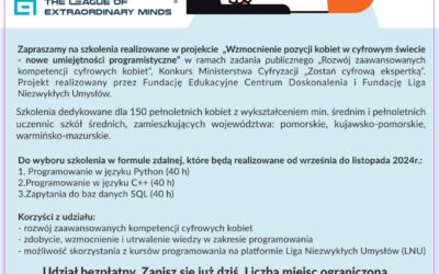 BEZPŁATNE szkolenie z programowania dla Pań